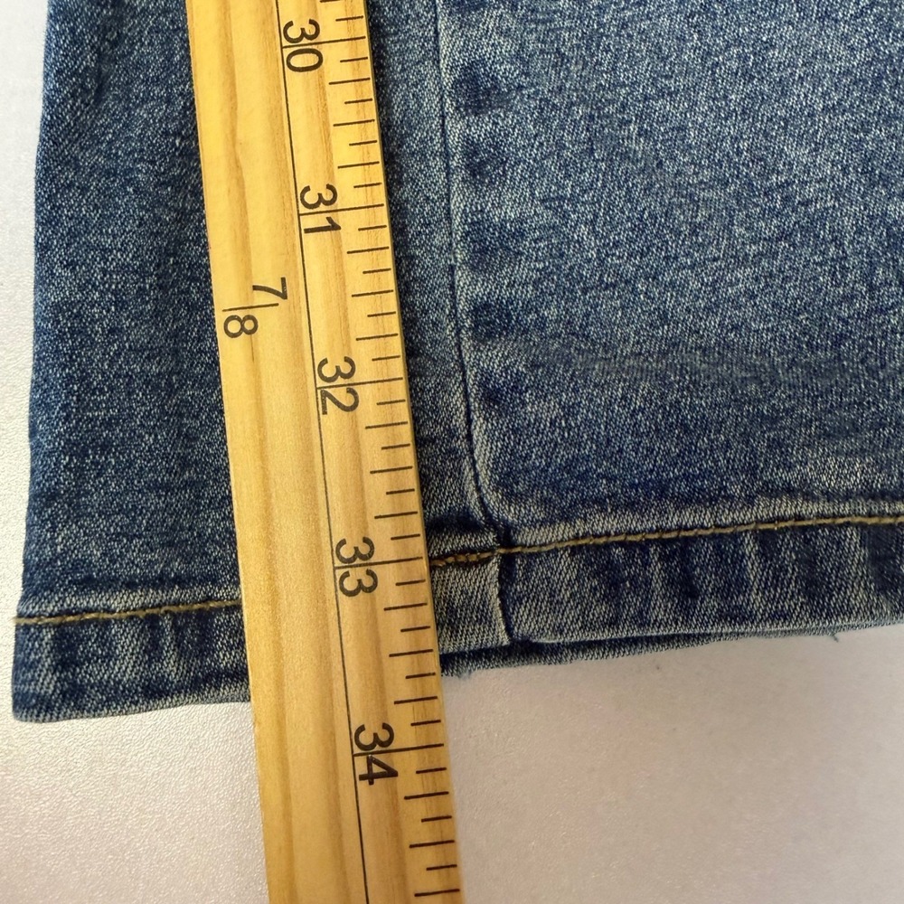 Cache Low Rise Bootcut Jeans Womens 4 Blue Rhinestone Jewel Embellished Y2K - Picture 7 of 8